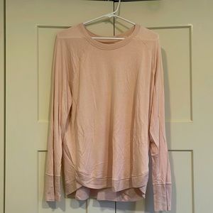 Athleta super soft light pink scallop edge sweater
